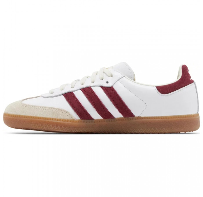 Кроссовки Adidas Sporty Rich x Samba OG White Core Burgundy