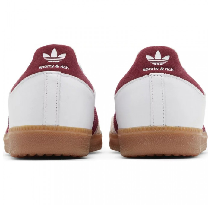 Кроссовки Adidas Sporty Rich x Samba OG White Core Burgundy