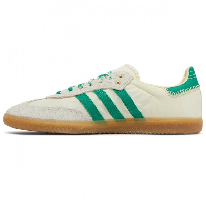 Кроссовки Adidas x Wales Bonner Samba Cream White Bold Green