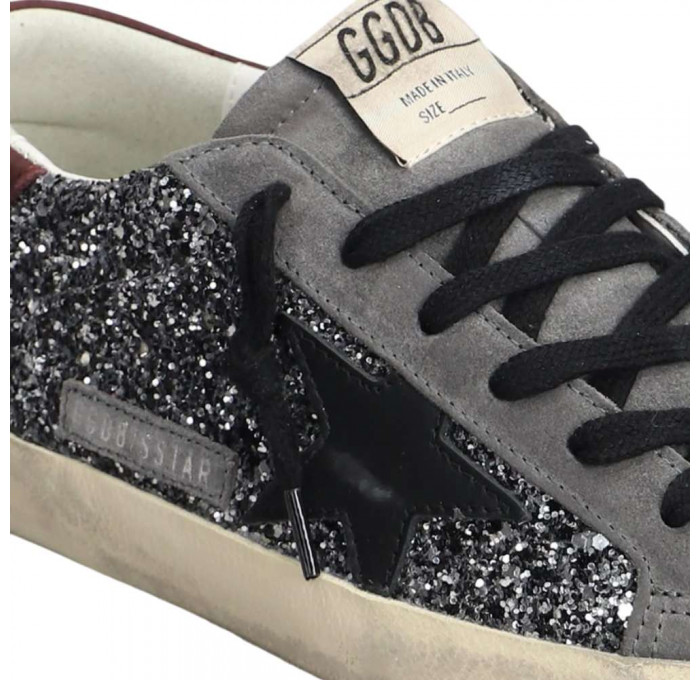 Кеды Golden Goose Super-Star Glitter Grey