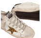 Кеды Golden Goose Super-Star Gold Glitter Star And Black Glitter Heel Tab