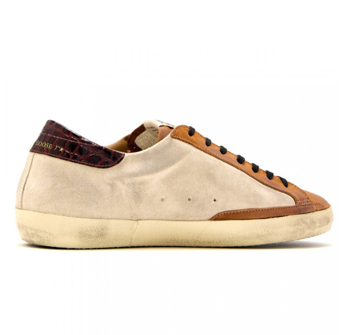 Кеды Golden Goose Super-Star Ltd Light Blue Star And Crocodile Heel Tab