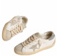 Кеды Golden Goose Super-Star With Gray And Silver Glitter Heel Tab