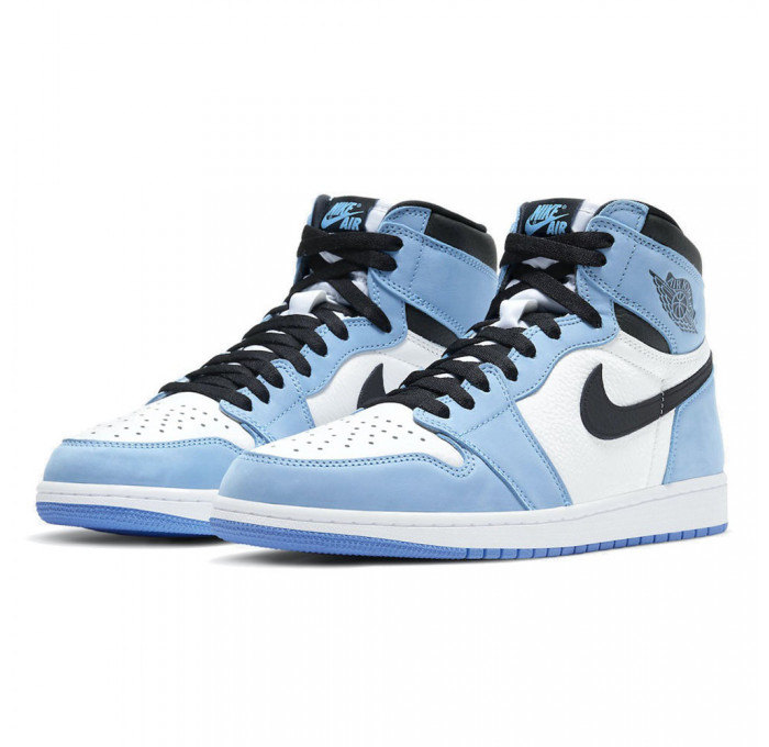 Кроссовки Nike Air Jordan 1 Retro High White University Blue Black