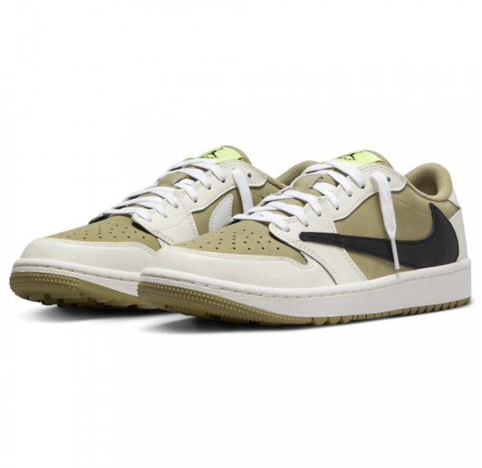 Кроссовки Nike Air Jordan 1 Retro Low Golf x Travis Scott Neutral Olive