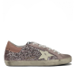 Кеды Golden Goose Super-Star In Silver Glitter With Leather Star And Heel Tab