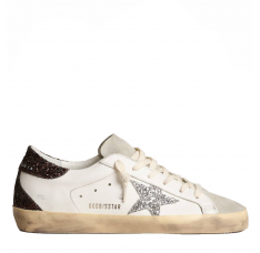 Golden Goose Super-Star Wmns White Silver Black Glitter