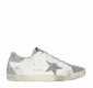 Кеды Golden Goose Super-Star Wmns White Silver Glitters