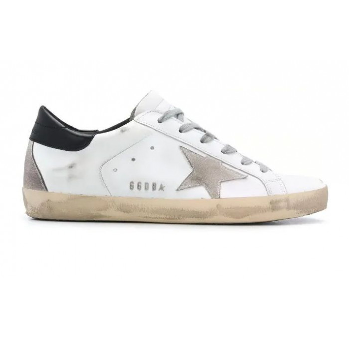 Кеды Golden Goose Super-Star Black Heel Tab And Metal Stud Lettering
