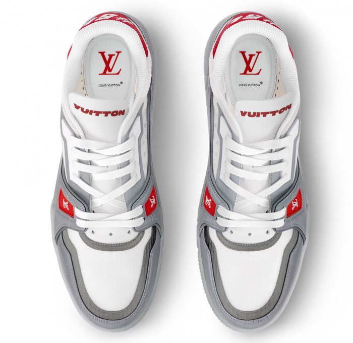 Кроссовки Louis Vuitton Trainer Low Grey Red