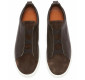 Кроссовки Zegna Triple Stitch Leather And Suede Brown